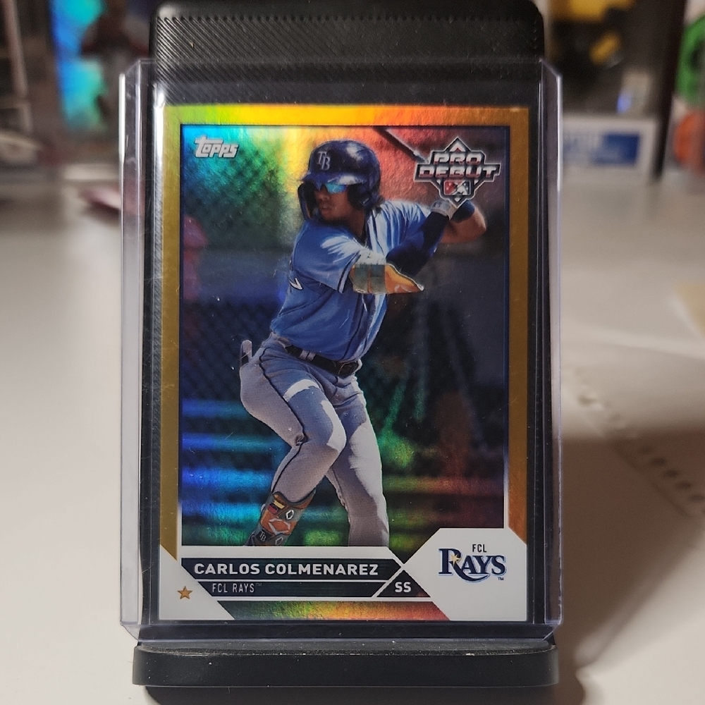 Carlos Colmenarez 2023 Topps Pro Debut Gold Auto /50 #PD-14 Tampa Bay Rays
